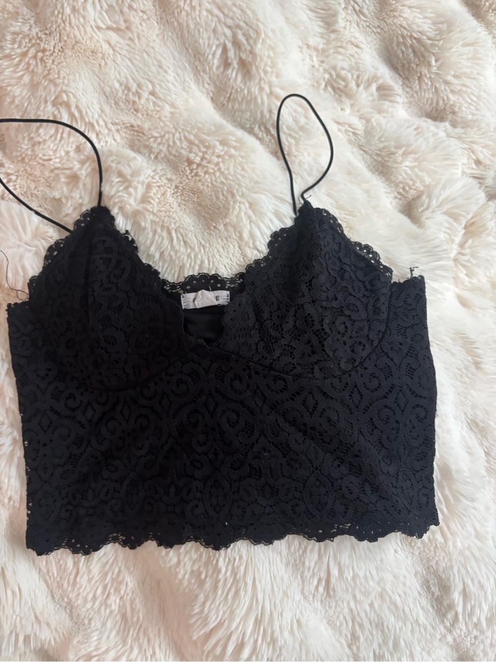 Garage Black Lace Bralette Tank Top